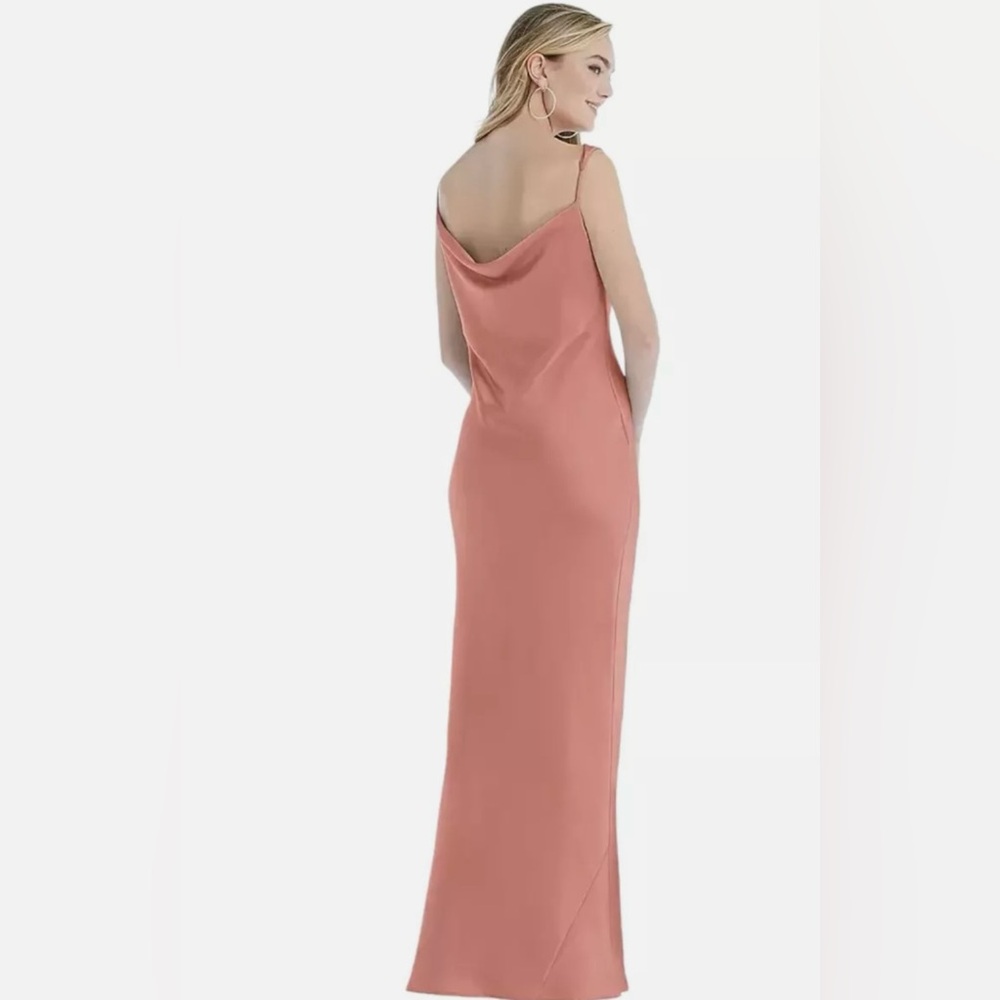 New Social Bridesmaids Lux Charmeuse Dress in Desert Rose Size XS